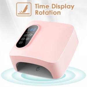 M&r 601pro 72w trådløs LEDneglelampe, genopladelig LEDnegletørrer, 15600mAh trådløs hurtigneglelak curling lampe, professionel gelneglelysneglekunst manikyrværktøjer til hjem og salon (genopladelig)