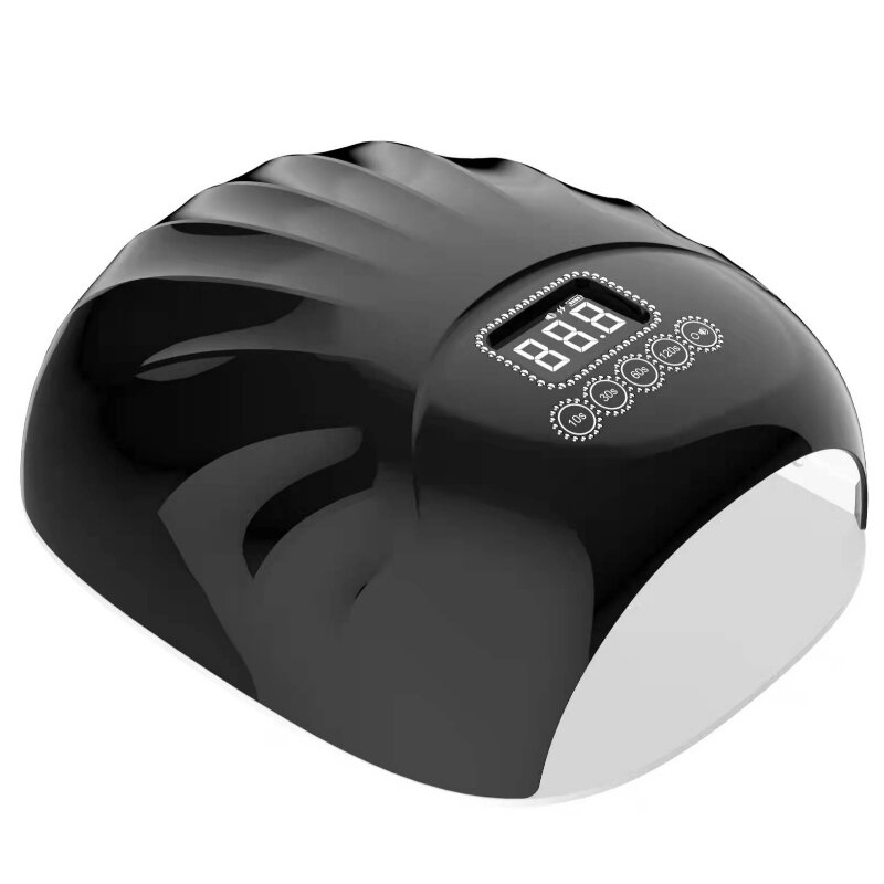M&r 802pro trådløs LED -neglelampe, trådløsnegletørrer, 72W Genopladeligt LED -neglelys, bærbar gel UV LEDneglelampe med 4 timerindstillingssensor og LCD -display grøn